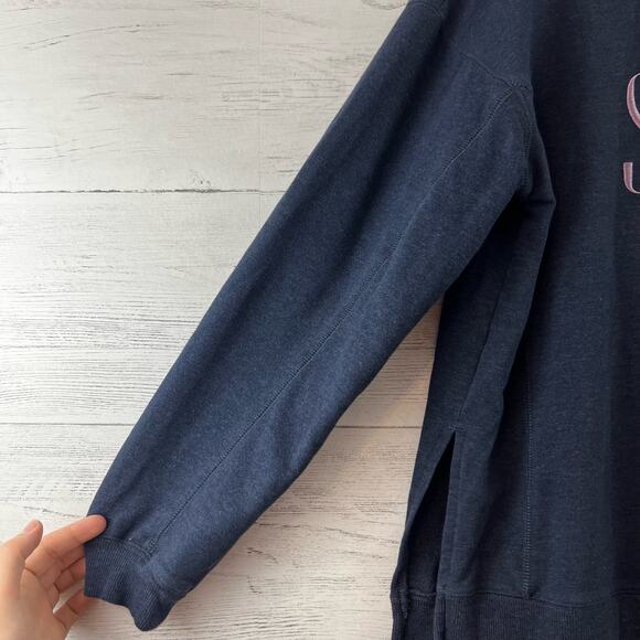 Wildfox Navy Blue Social Embroidered Sweatshirt Size M - Picture 7 of 12